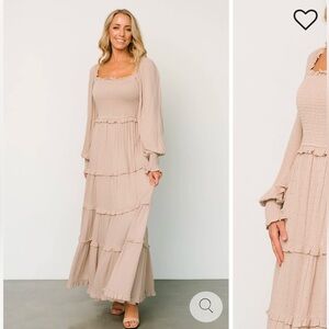 Elegant Cream Maxi Dress